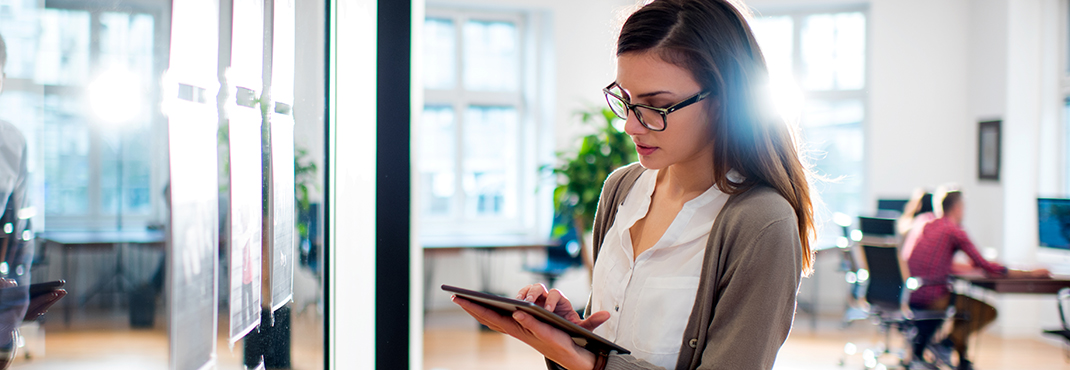 Female in office image